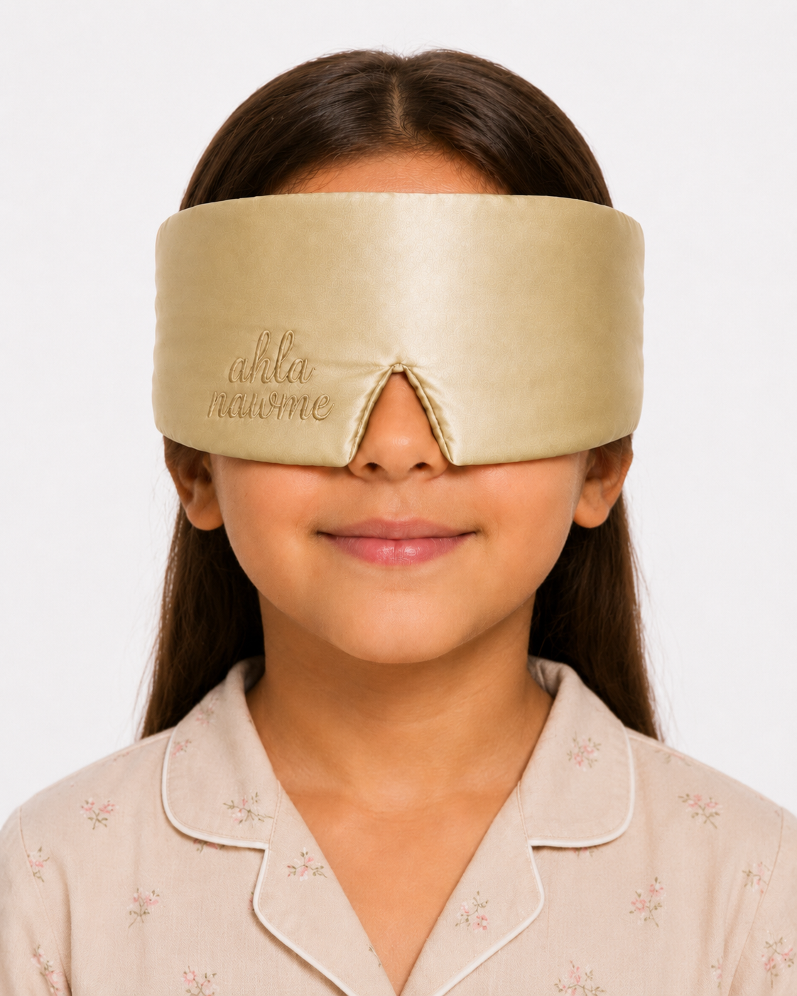 ahla nawme Silk Eye Mask – Champagne Beige