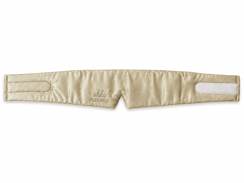 ahla nawme Silk Eye Mask – Champagne Beige