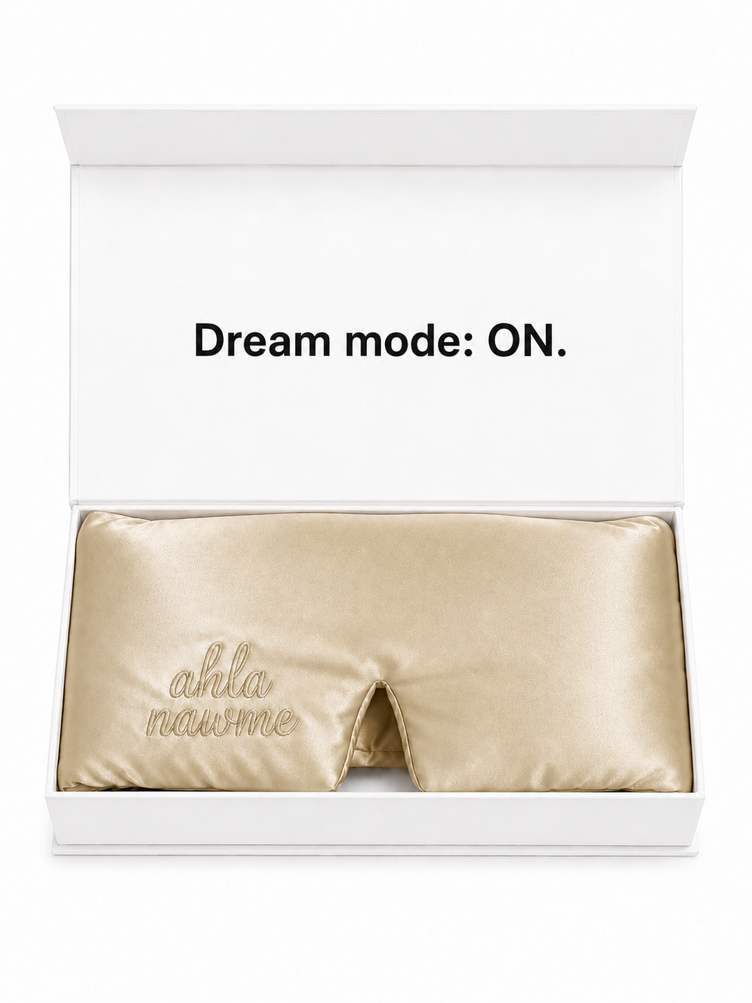 ahla nawme Silk Eye Mask – Champagne Beige
