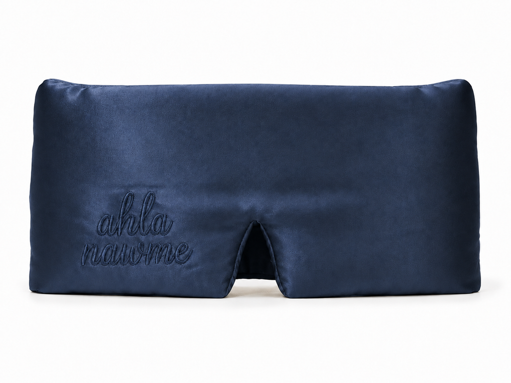 ahla nawme Silk Eye Mask – Navy Blue