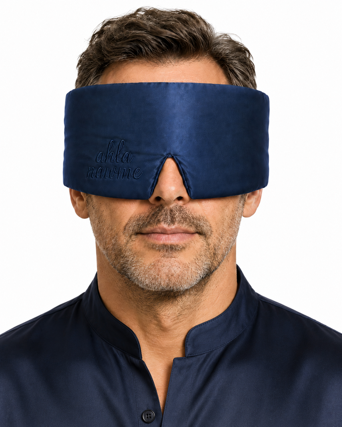 ahla nawme Silk Eye Mask – Navy Blue